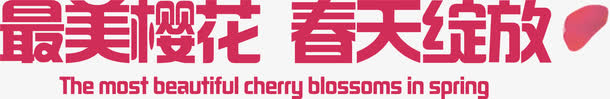 最美樱花春天绽放免抠