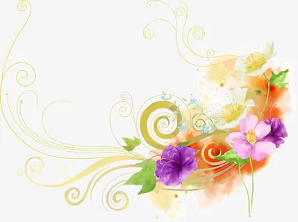 手绘彩色花卉三八节海报免抠 手绘彩色花卉三八节海报免抠