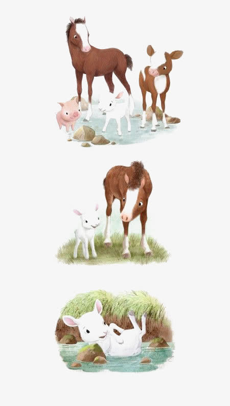小马免抠装饰动物元素