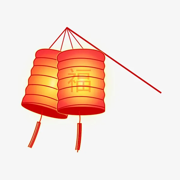卡通手绘元宵节灯笼免抠