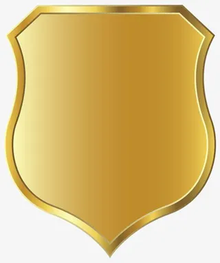 金色盾牌边框免抠