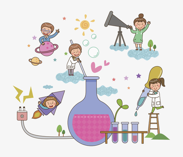做化学实验的学生免抠
