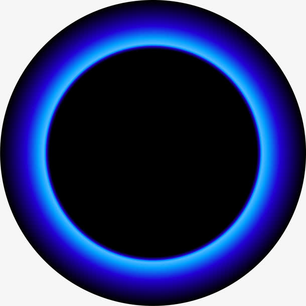 蓝色闪耀光圈免抠