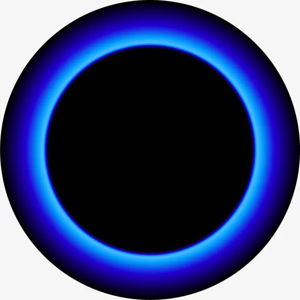 蓝色闪耀光圈免抠