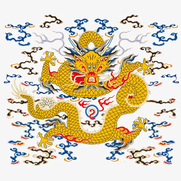 国潮中国风龙免抠