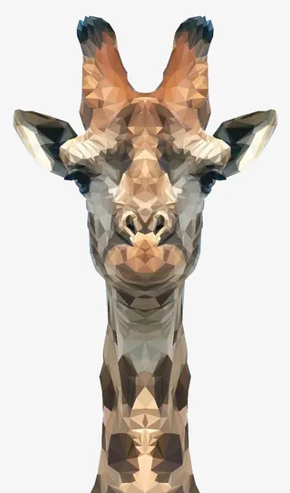 不规则形状长颈鹿图标免抠