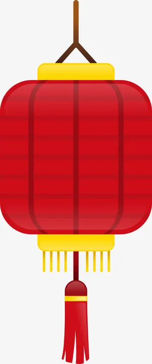 矢量红色卡通灯笼免抠