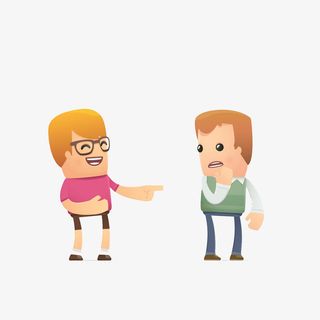 卡通被嘲笑的男生免抠