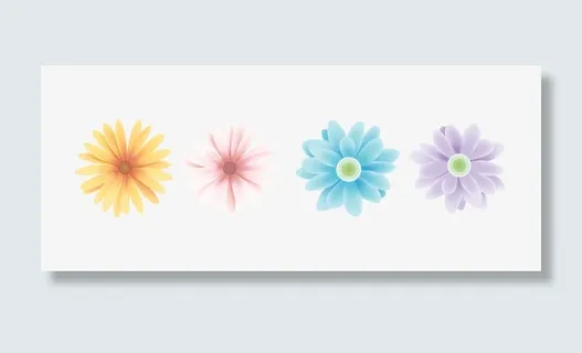 手绘素雅中国风小雏菊免抠