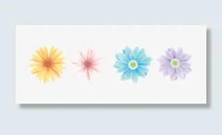 手绘素雅中国风小雏菊免抠