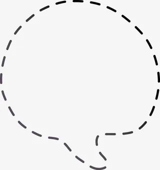 虚线线条对话框免抠