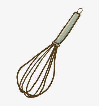 手绘卡通厨房用具打蛋器免抠