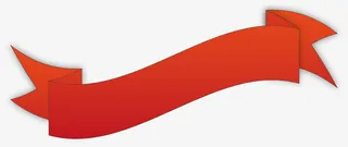 标题红丝带矢量图免抠