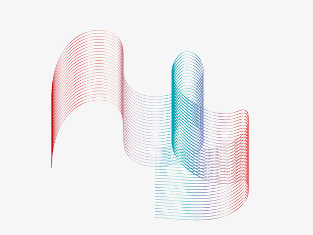 抽象线条渐变免抠