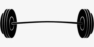 平放的杠铃免抠