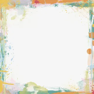 彩色墨迹涂鸦边框图片免抠