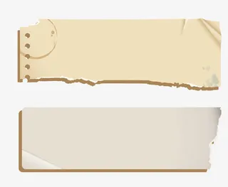 矢量手撕效果纸张手撕免抠