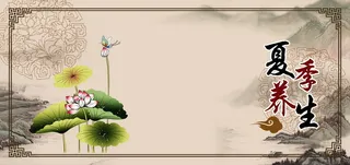 夏季养生背景素材高清