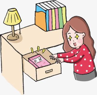 偷看日记的表情免抠