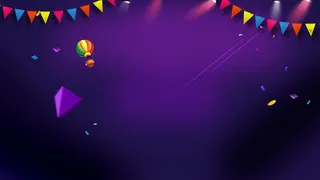 庆祝彩旗金融商务紫色海报背景素材高清