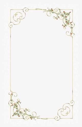 欧美复古花纹边框免抠