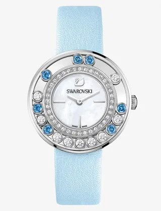蓝色Swarovski女士腕表免抠