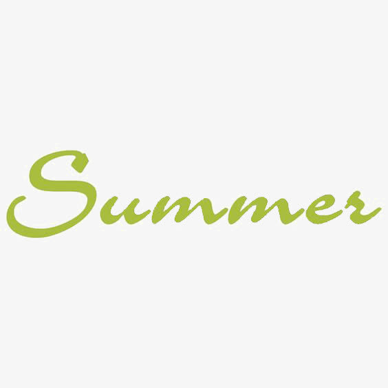 夏季英文艺术字免抠