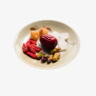 产品实物养生桃花茶组合免抠