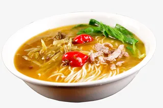 酸菜肉丝面PNG免抠