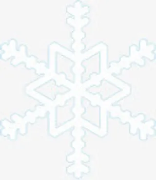 白色卡通节日圣诞雪花免抠