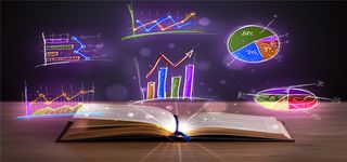 彩色图表和书本背景高清