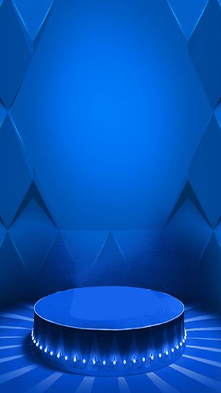 蓝色圆台H5背景高清