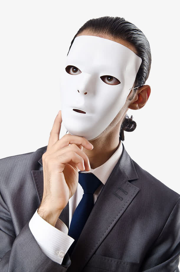 带面罩的神秘人免抠