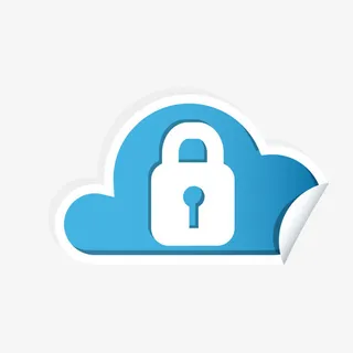 装饰卡通扁平化科技云同步png免抠