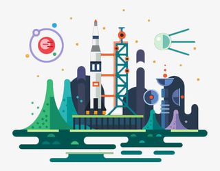 火箭发射台免抠