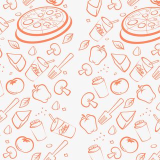 披萨饮料叉子背景