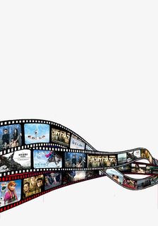 创意电影节海报装饰元素免抠