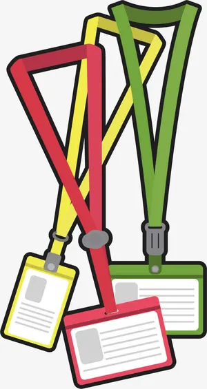 三种颜色展会参展证免抠