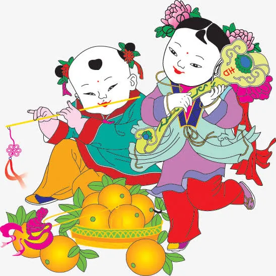 年画娃娃免抠