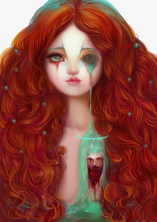 悬疑娃娃手绘免抠