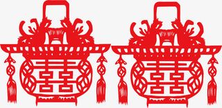 春节红色灯笼矢量大年初一免抠