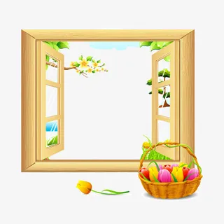窗外的春天免抠