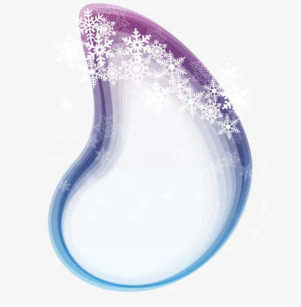 雪花水滴免抠