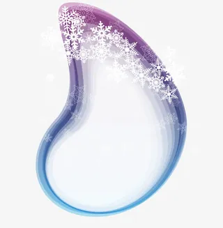 雪花水滴免抠