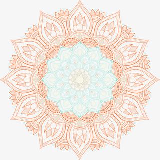 复古圆形花纹免抠