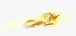 黄色大海海浪促销免抠