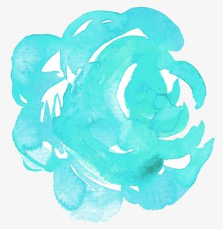 唯美水彩花朵素材免抠