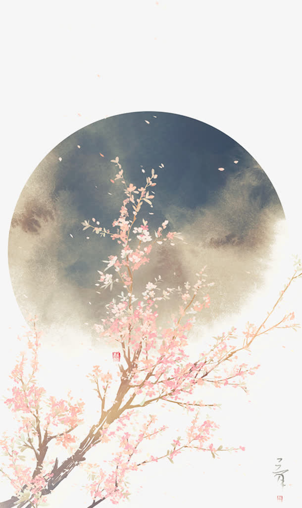 花好月圆海报设计免抠