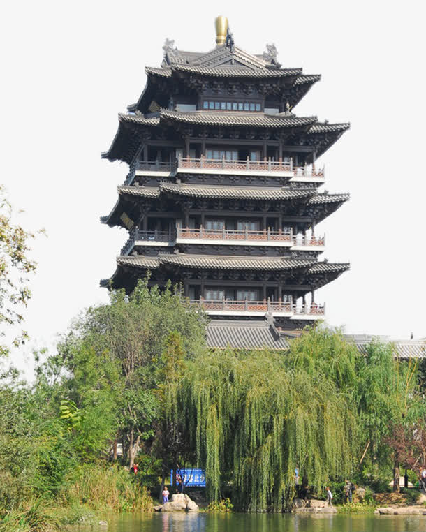 济南大明湖建筑免抠