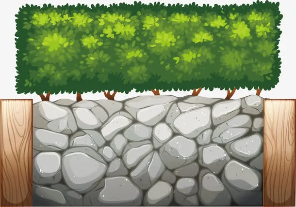 矢量石头护栏免抠